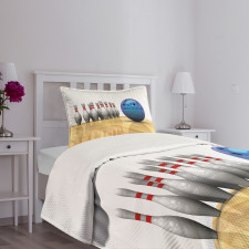 Objects on Floor Bedspread Set