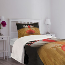 Red Skittle Ball Bedspread Set