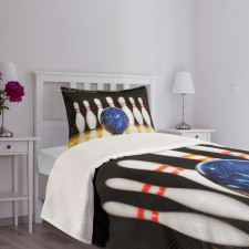 Blue Ball on Lane Bedspread Set