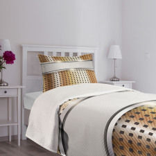 High Tech Theme Image Bedspread Set