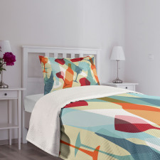 Modern Colorful Art Bedspread Set