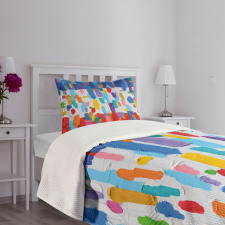 Colorful Abstract Painting Bedspread Set