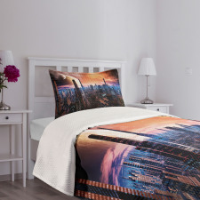 Futuristic Distant World Bedspread Set