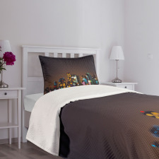 Abstract Cityscape Bokeh Bedspread Set