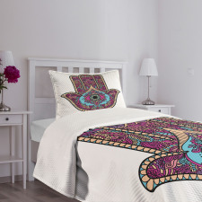 Doodle Swirls Evil Eye Bedspread Set