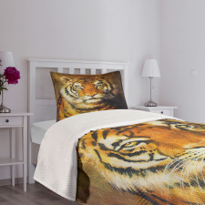 Oil Painting Style Animal Bedspread Set