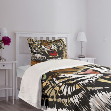 Angry Eyes Sketch Art Bedspread Set