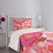 Cherry Blossom New Year Bedspread Set