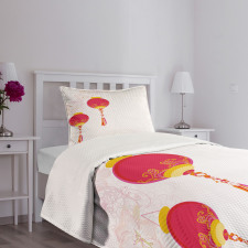 China New Year Bedspread Set