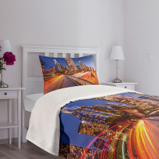 Los Angeles USA Downtown Bedspread Set