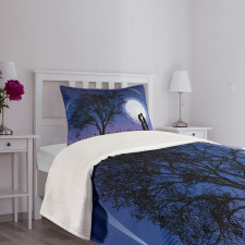 Romantic Man Woman Hug Bedspread Set