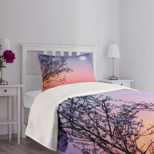 Dreamy Sky Spring Tree Bedspread Set
