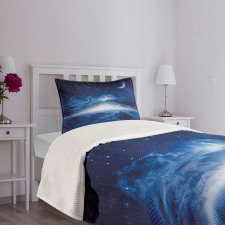 Galaxy Falling Stars View Bedspread Set