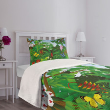 Lively Forest Trees Bedspread Set