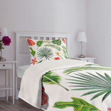 Heliconia Philodendron Bedspread Set