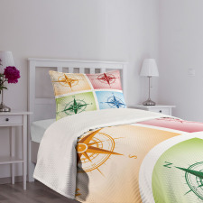 Colorful Windroses Bedspread Set