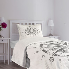 Face Sun Drawing Style Bedspread Set