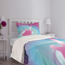 Guitar Music Vibrant Bedspread Set