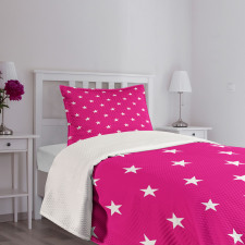 White Stars Girlish Bedspread Set