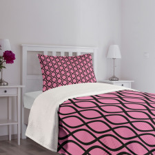 Wavy Lines Feminine Bedspread Set