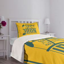 Pump Some Iron Vintage Bedspread Set