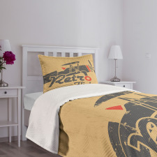 Retro Emblem Bedspread Set