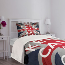 Words Crown UK Flag Bedspread Set