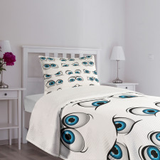 Cartoon Emoticons Funny Bedspread Set