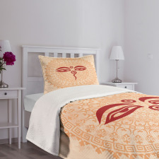 Oriental Mandala Ancient Zen Bedspread Set