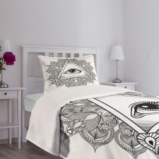 Vintage Tattoo Boho Occult Bedspread Set