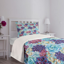 Flowers Bohemian Bedspread Set