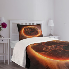 Vivid Burning Earth Heat Bedspread Set