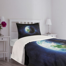 Calm Starry Outer Space Bedspread Set