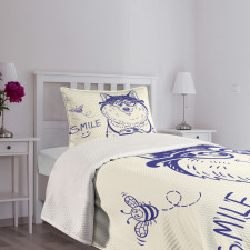 Cartoon Puppy Bedspread Set