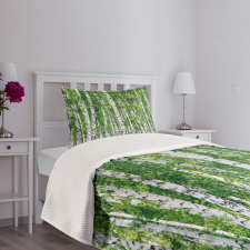 Fresh Summer Leaves Bedspread Set