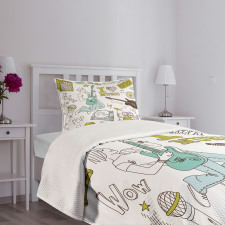 Love Music Sketch Bedspread Set