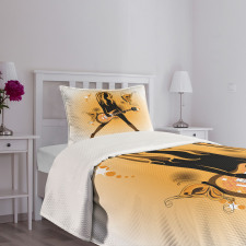 Girl Hair Guitar Bedspread Set