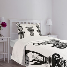 Hellenic Vase Design Bedspread Set
