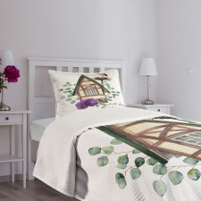 Watercolor Home Bedspread Set