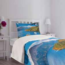 Lake Ashi in Japan Bedspread Set