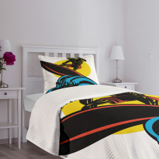 Man on Sea Waves Bedspread Set