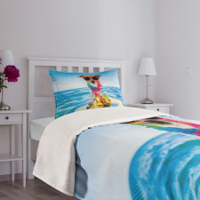 Dog in the Ocean Bedspread Set