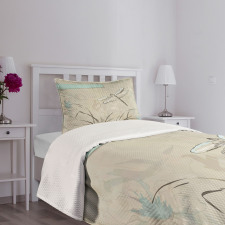 Romantic Sketch Art Bedspread Set