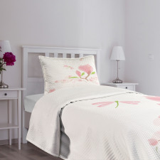 Soft Magnolia Leaves Bedspread Set