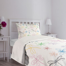 Doodle Style Bugs Bedspread Set