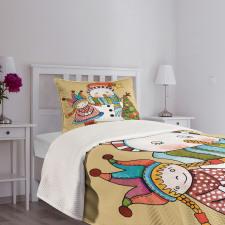 Toy Snowman Tree Bedspread Set