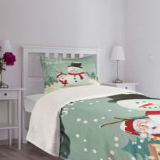 Xmas Winter Theme Bedspread Set
