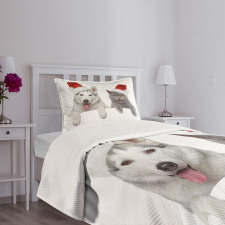 Animals Red Hats Bedspread Set