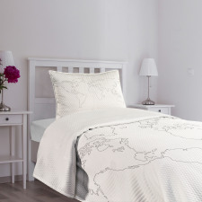 Simple Outline Abstract Bedspread Set