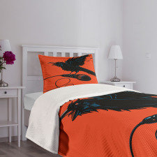 Raven with Microphone Bedspread Set